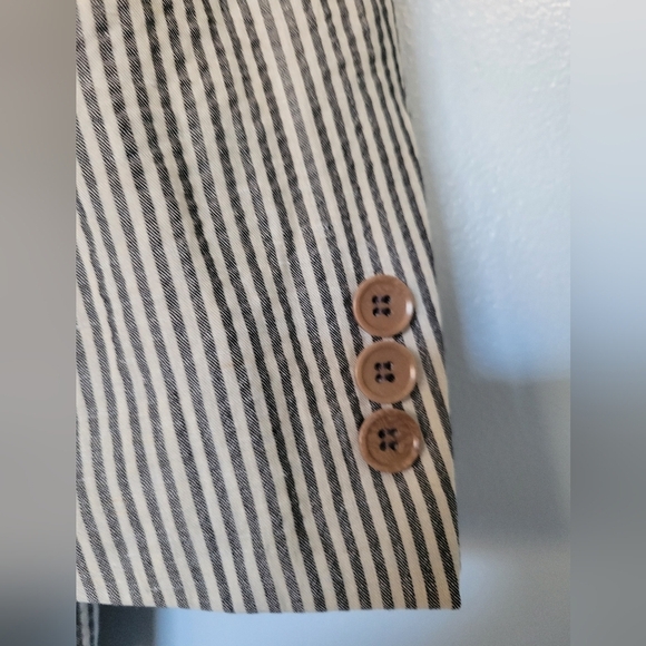 Paco Robanne Seersucker Striped Men's Blazer Grey Size 40S? see measurements - Picture 3 of 13